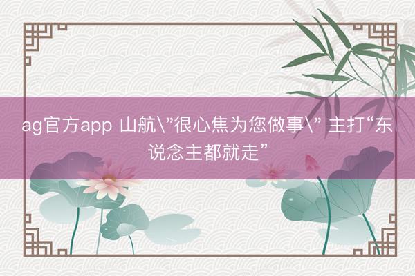 ag官方app 山航
